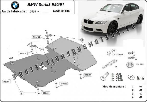 Cache Sous Moteur BMW Seria 3 E90/91