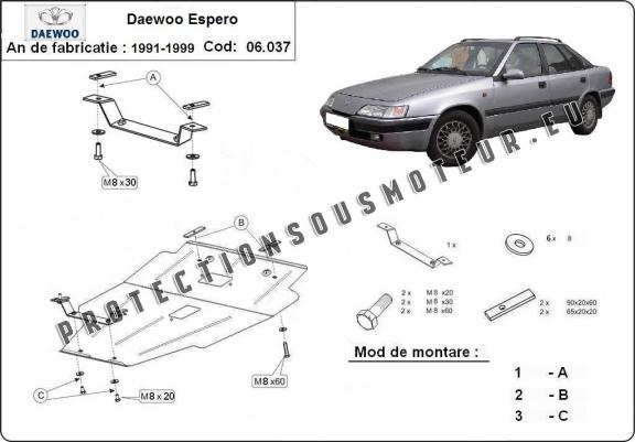 Cache sous moteur et de la boîte de vitesse Daewoo Espero