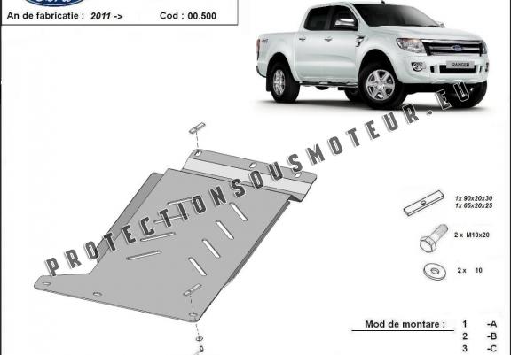 Cache de protection de la boîte de vitesse Ford Ranger