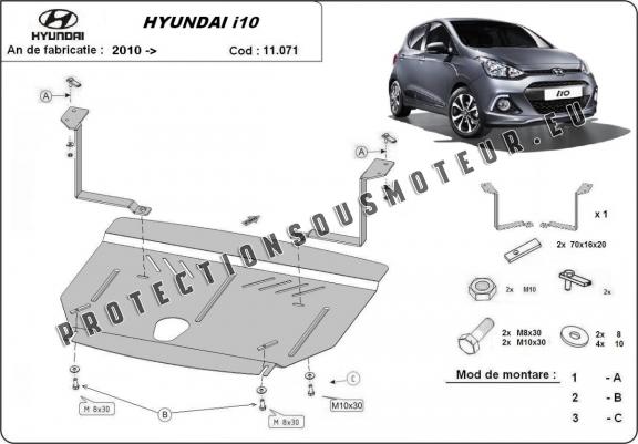 Cache sous moteur et de la boîte de vitesse Hyundai i10