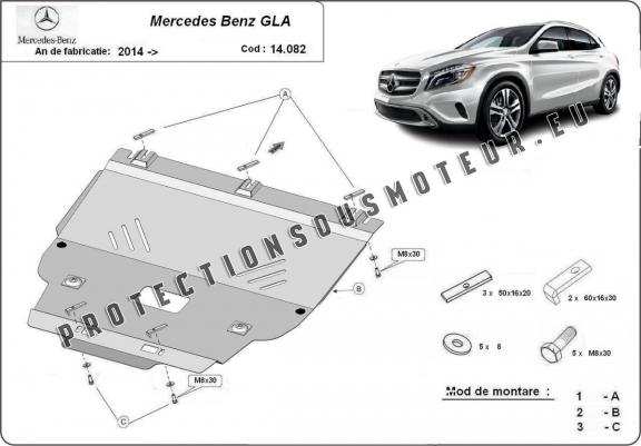 Cache sous moteur et de la boîte de vitesse Mercedes GLA X156