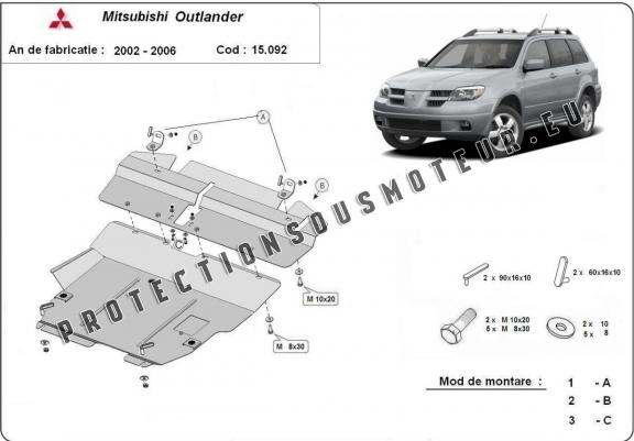 Cache sous moteur et de la boîte de vitesse Mitsubishi Outlander