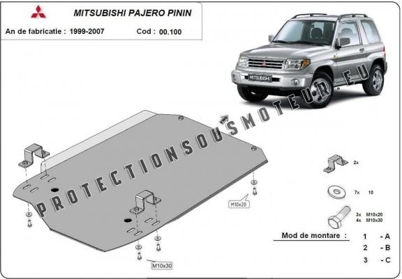 Cache de protection de la boîte de vitesse Mitsubishi Pajero Pinin