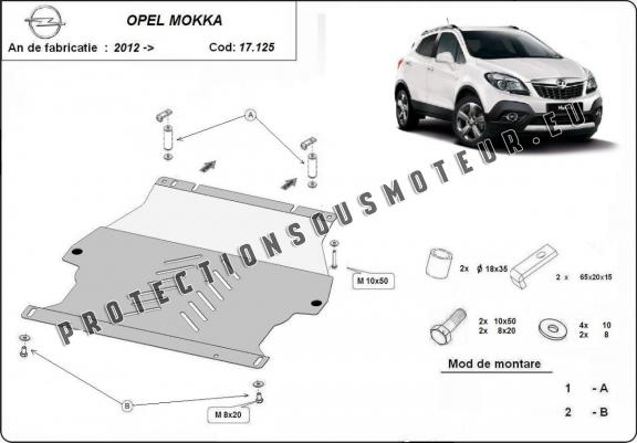 Cache sous moteur et de la boîte de vitesse Opel Mokka