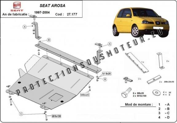 Cache sous moteur et de la boîte de vitesse Seat Arosa