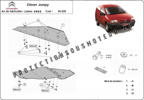 Cache sous moteur et de la boîte de vitesse Citroen Jumpy