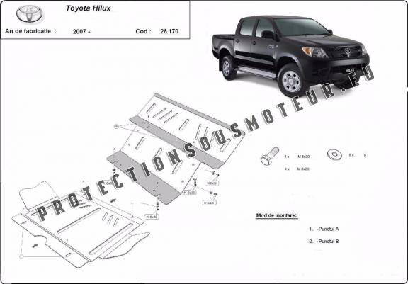 Cache sous moteur et de la radiateur Toyota Hilux