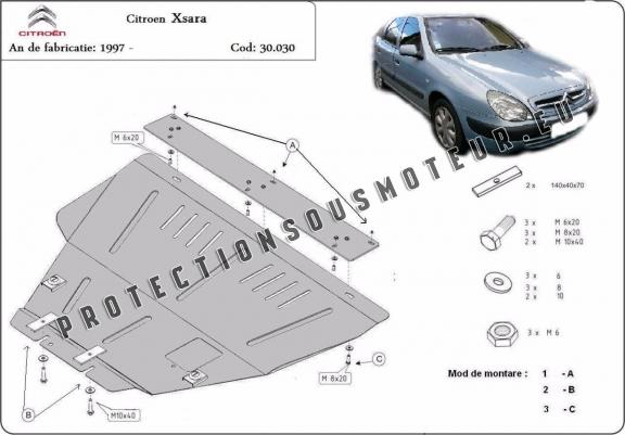 Cache sous moteur et de la boîte de vitesse Citroen Xsara