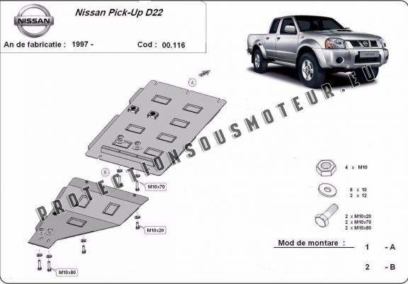 Cache de protection de la boîte de vitesse  Nissan Pick Up