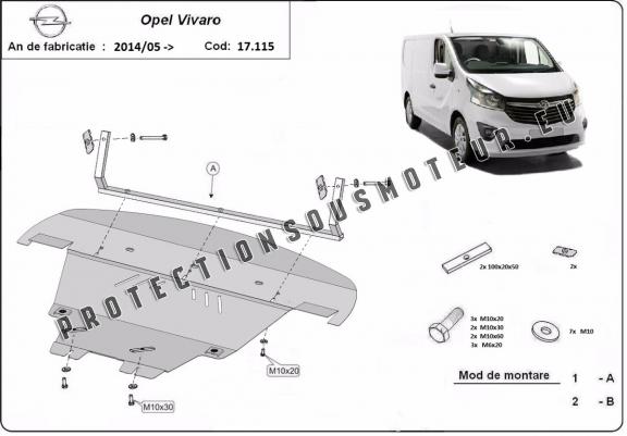 Cache sous moteur et de la boîte de vitesse Opel Vivaro