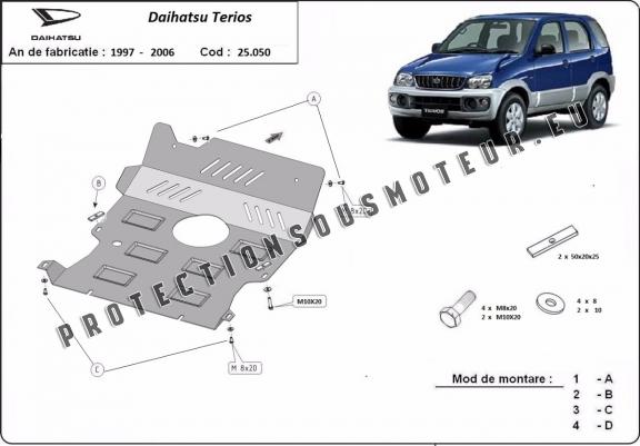 Cache sous moteur et de la radiateur Daihatsu Terios