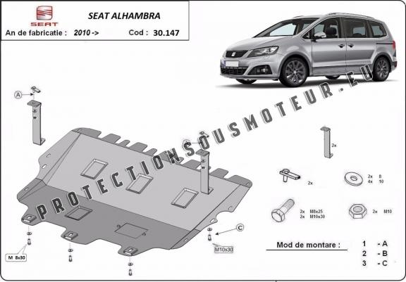 Cache sous moteur et de la boîte de vitesse Seat Alhambra