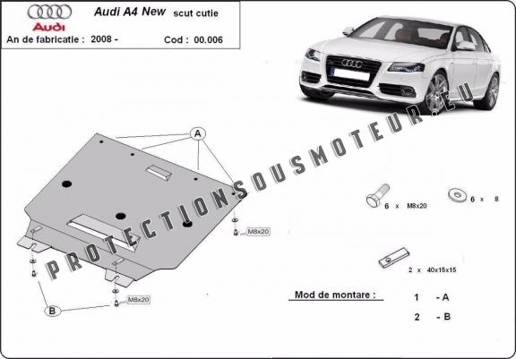 Cache de protection de la boîte de vitesse Audi A4 4  B8