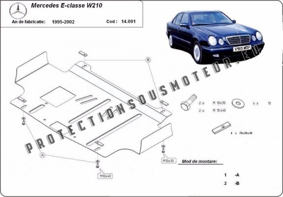 Cache Sous Moteur Mercedes E-Classe W210