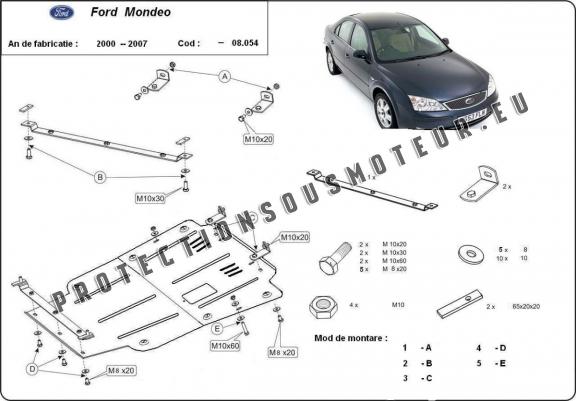 Cache sous moteur et de la boîte de vitesse Ford Mondeo 3