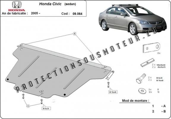 Cache sous moteur et de la boîte de vitesse Honda Civic (berlin)