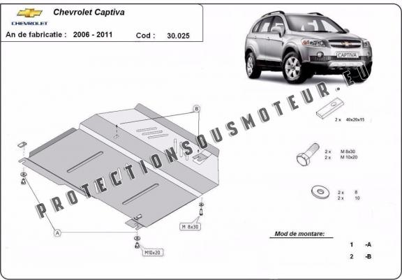 Cache sous moteur et de la boîte de vitesse Chevrolet Captiva