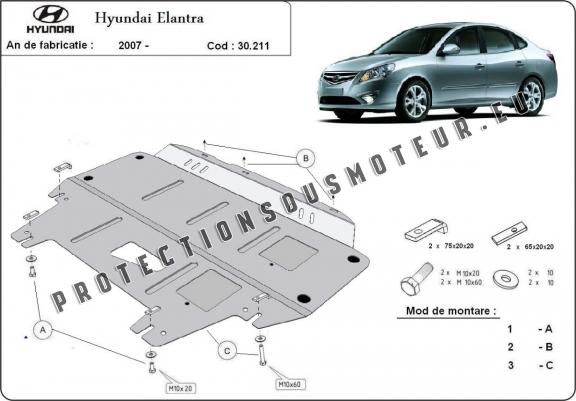 Cache sous moteur et de la boîte de vitesse Hyundai Elantra 1