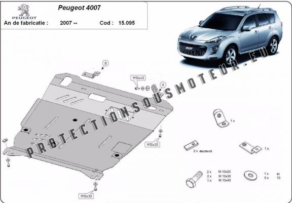 Cache sous moteur et de la boîte de vitesse Peugeot 4007