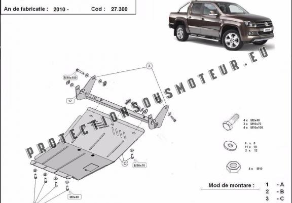 Cache Sous Moteur Volkswagen Amarok