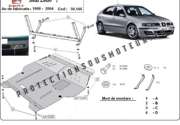 Cache sous moteur et de la boîte de vitesse Seat Leon