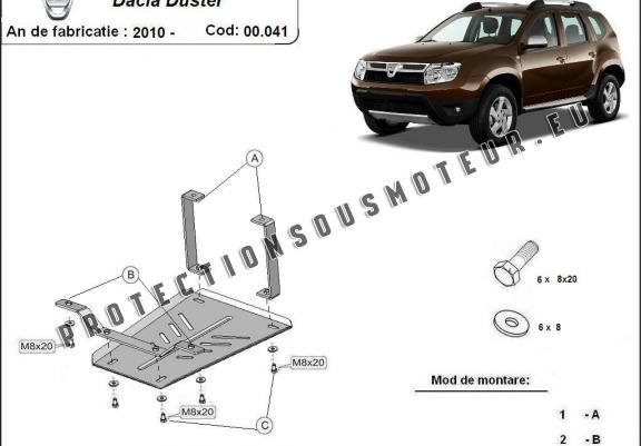 Cache de protection du différentiel Dacia Duster