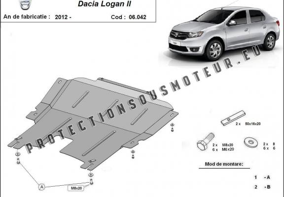 Cache sous moteur et de la boîte de vitesse Dacia Logan 2