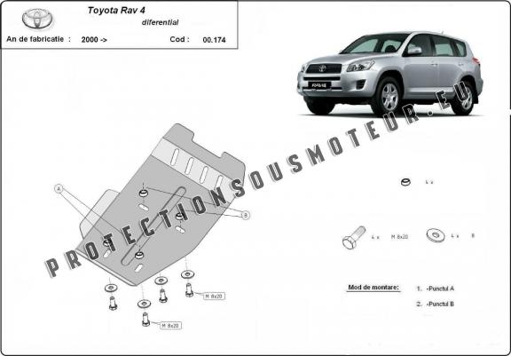 Cache de protection du différentiel Toyota RAV 4