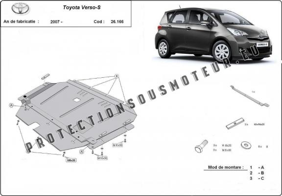 Cache sous moteur et de la boîte de vitesse Toyota Verso