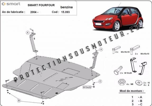 Cache sous moteur et de la boîte de vitesse Smart ForFour