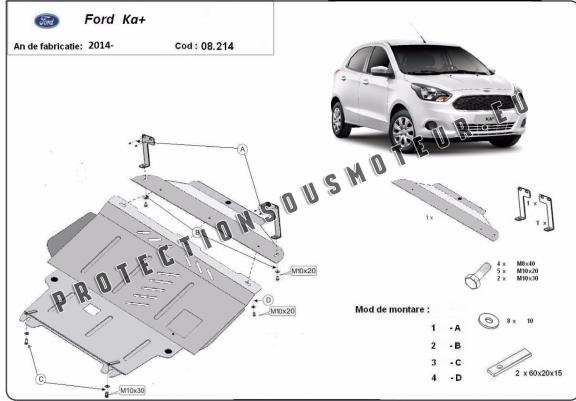 Cache sous moteur et de la boîte de vitesse Ford KA