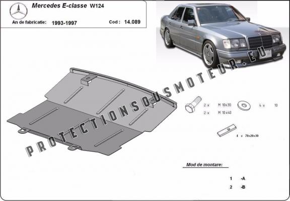 Cache sous moteur et de la radiateur Mercedes E-Classe W124