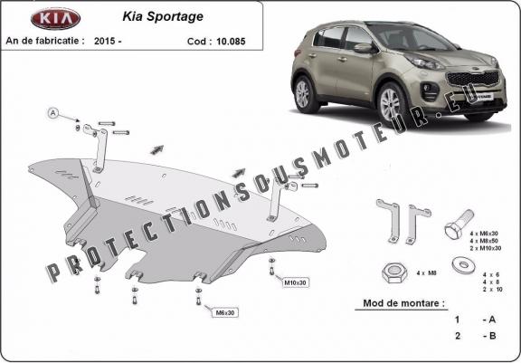 Cache sous moteur et de la boîte de vitesse Kia Sportage