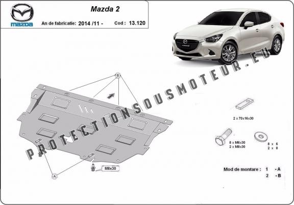 Cache sous moteur et de la boîte de vitesse Mazda 2