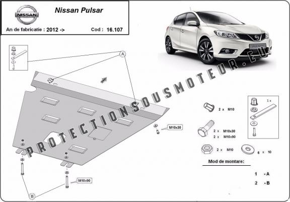 Cache sous moteur et de la boîte de vitesse Nissan Pulsar