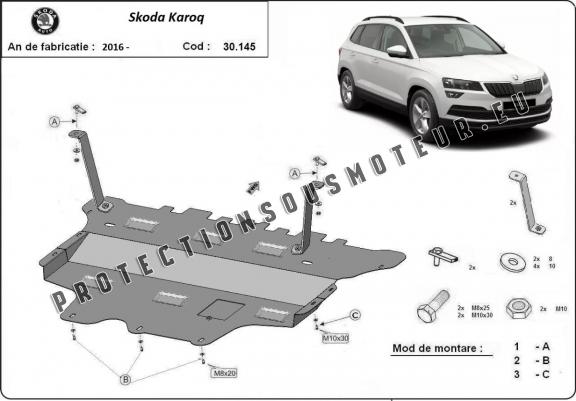 Cache sous moteur et de la boîte de vitesse Skoda Karoq - boîte de vitesses manuelle