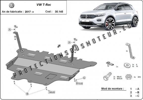 Cache sous moteur et de la boîte de vitesse Volkswagen T-Roc - boîte de vitesses manuelle