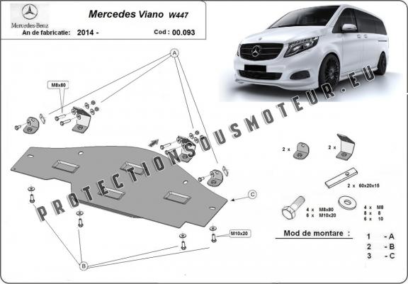 Cache de protection EGR, system STOP&GO Mercedes Viano W447 4x2, 1.6 D