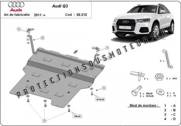 Cache sous moteur et de la boîte de vitesse Audi Q3