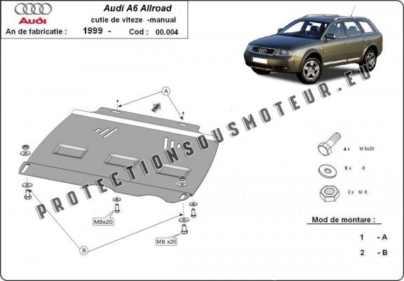 Cache de protection de la boîte de vitesse Audi Allroad A6 - manuelle