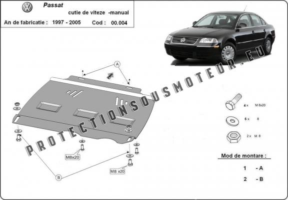 Cache de protection de la boîte de vitesse VW Passat B5, B5.5 - manuelle