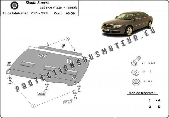 Cache de protection de la boîte de vitesse Skoda Superb - manuelle