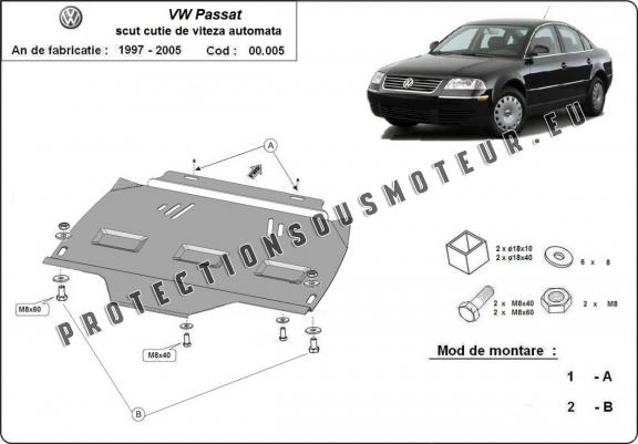 Cache de protection de la boîte de vitesse VW Passat  B5, B5.5- automatique