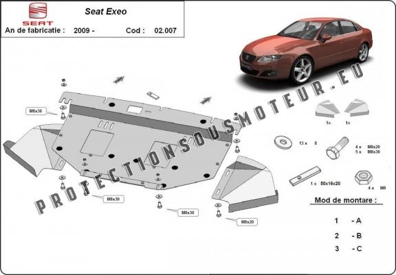 Cache sous moteur et de la radiateur Seat Exeo