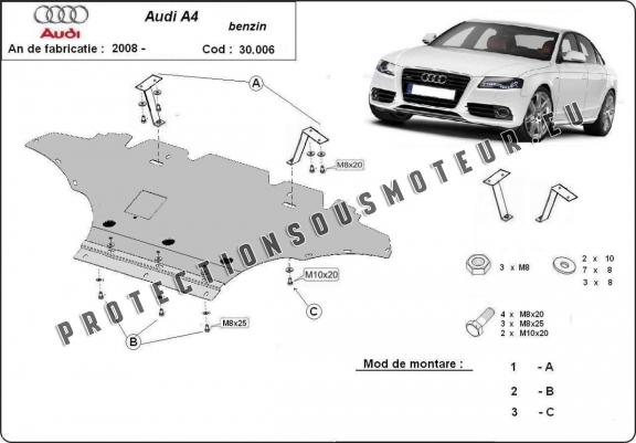 Cache sous moteur et de la radiateur Audi A4 B8 petrol