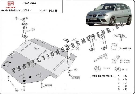 Cache sous moteur et de la boîte de vitesse Seat Ibiza Diesel