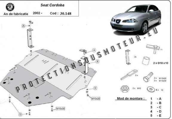 Cache sous moteur et de la boîte de vitesse Seat Cordoba Diesel