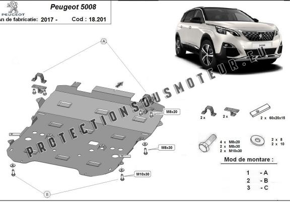 Cache sous moteur et de la boîte de vitesse Peugeot 5008