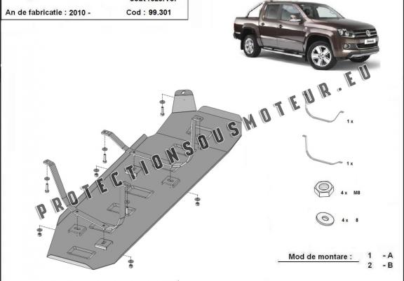 Cache de protection de réservoir Volkswagen Amarok - Seulement pour les versions sans protection d'usine