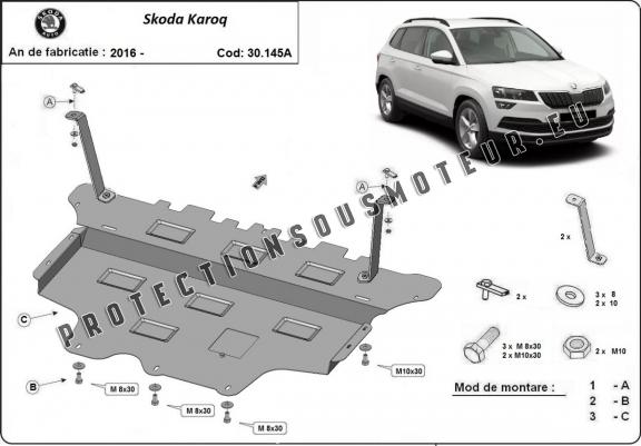 Cache sous moteur et de la boîte de vitesse Skoda Karoq - Boîte de vitesse automatique